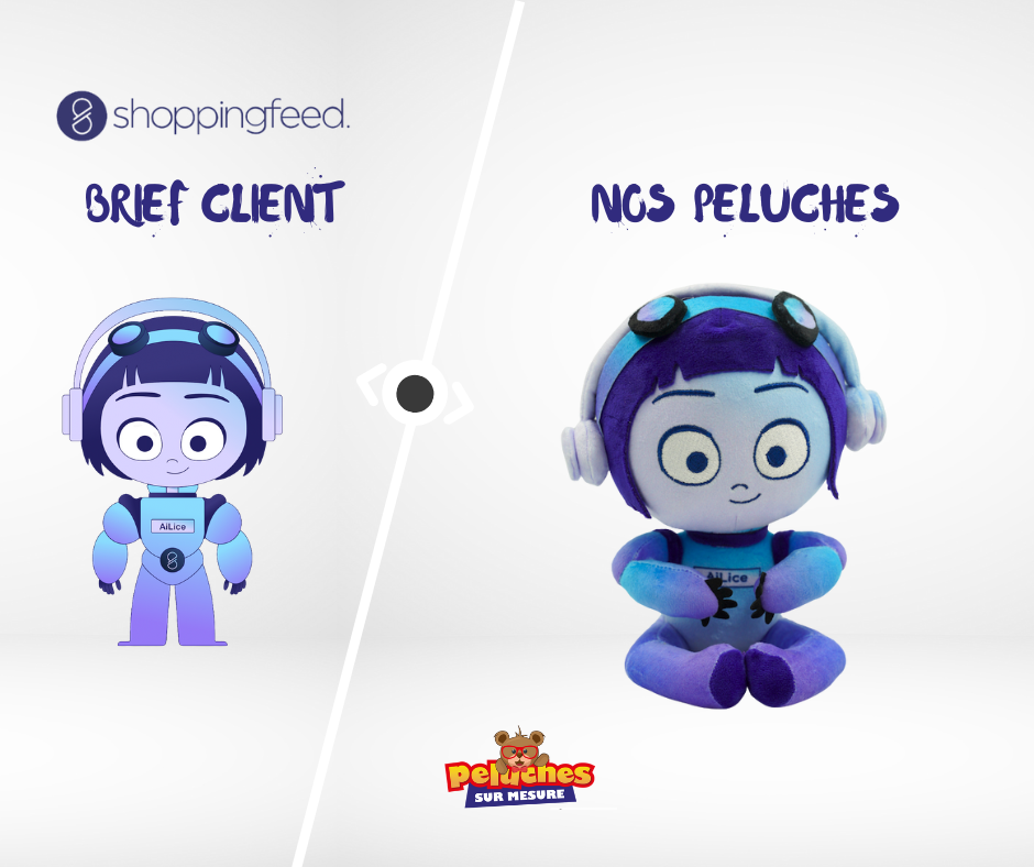 Peluche sur mesure repose téléphone